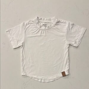 Little Bipsy Oversized Bamboo Tee in White. Size 12-18M.